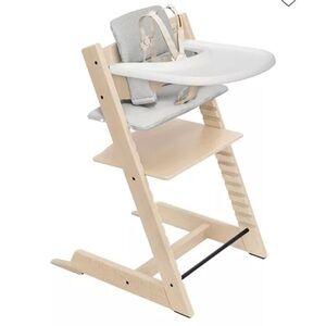 Stokke Tripp Trapp High Chair Complete Oak wood / White Tray/  - Item 639000